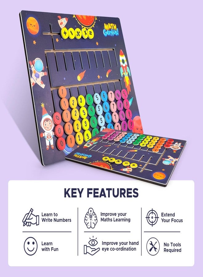 NHR Acrylic Educational Puzzle Board for Kids - Number Learning Toy for Toddlers & Preschoolers Ages 2 - 4, Montessori Math Game, Wooden Brain Teaser Gift - Image 5